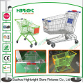 Asian Style Grocery Store Shopping Trolley with Advertisement